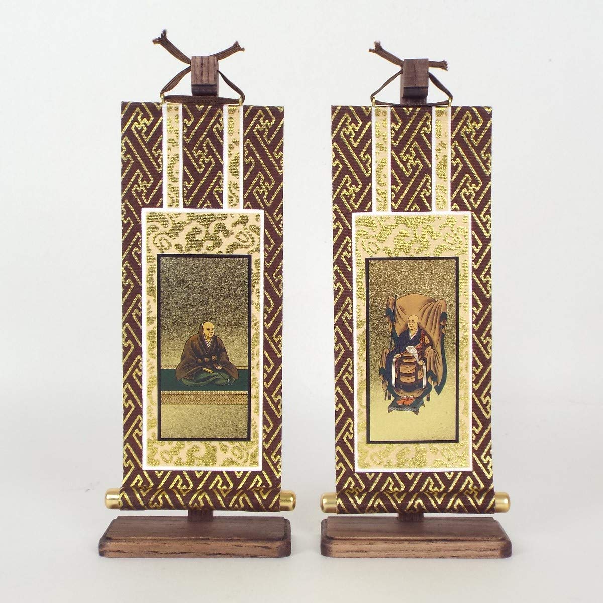 Amazon.co.jp: オリジナル掛軸台付きセット ブラウン色 (高さ23